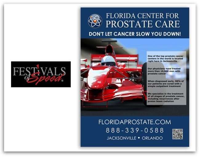 Florida center for Prostate Care Festival of Speeds ad
