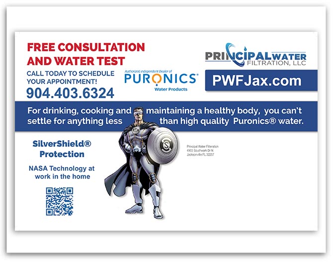 Principal Water Filtration postcard