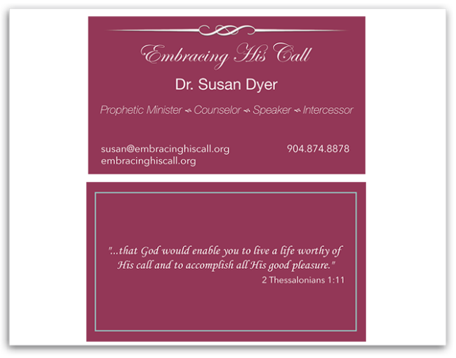 Embracing His Call Business Card