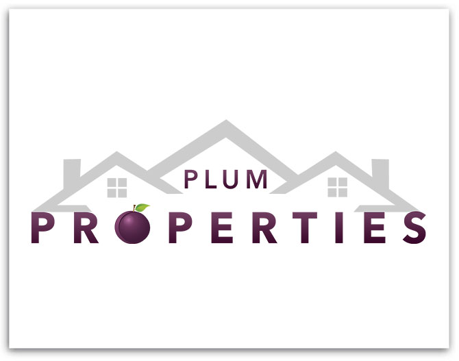 Custom logo for Plum Properties developed by Merkley Marketing Group