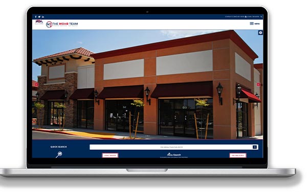The Mohr Team website laptop