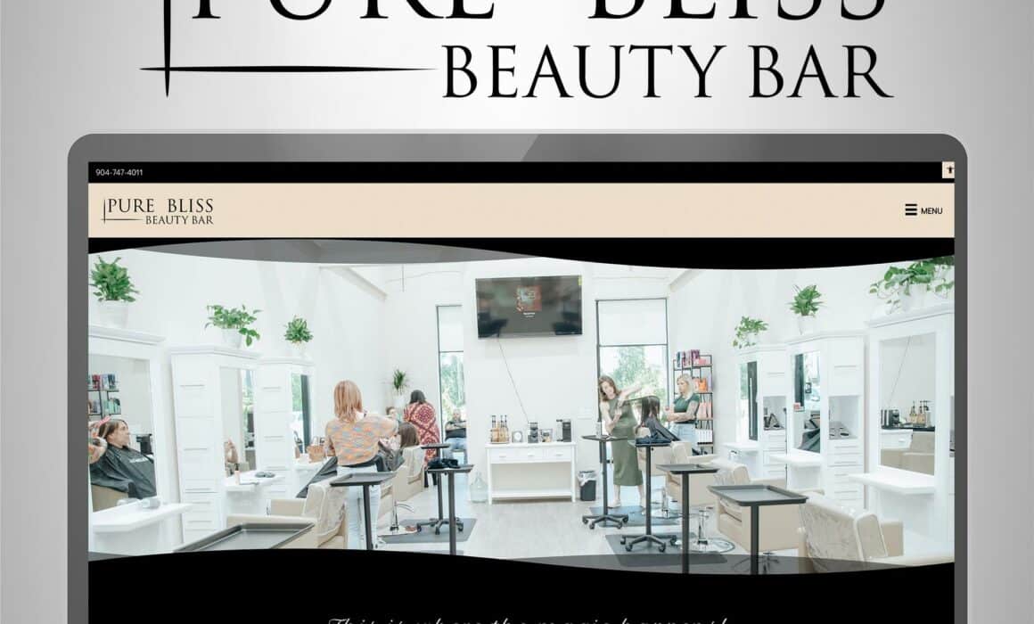 Pure Bliss Beauty Bar website image