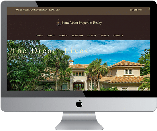 Ponte Vedra Properties Realty website